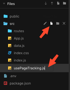 Create usePageTracking.js file