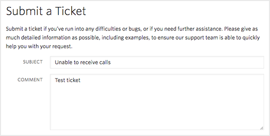 Submit a ticket to Twilio support
