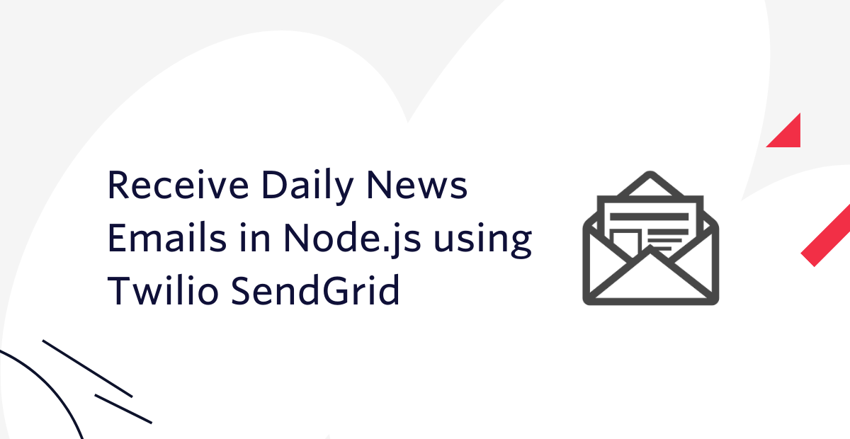 Daily News Updates Node.js Sendgrid Header