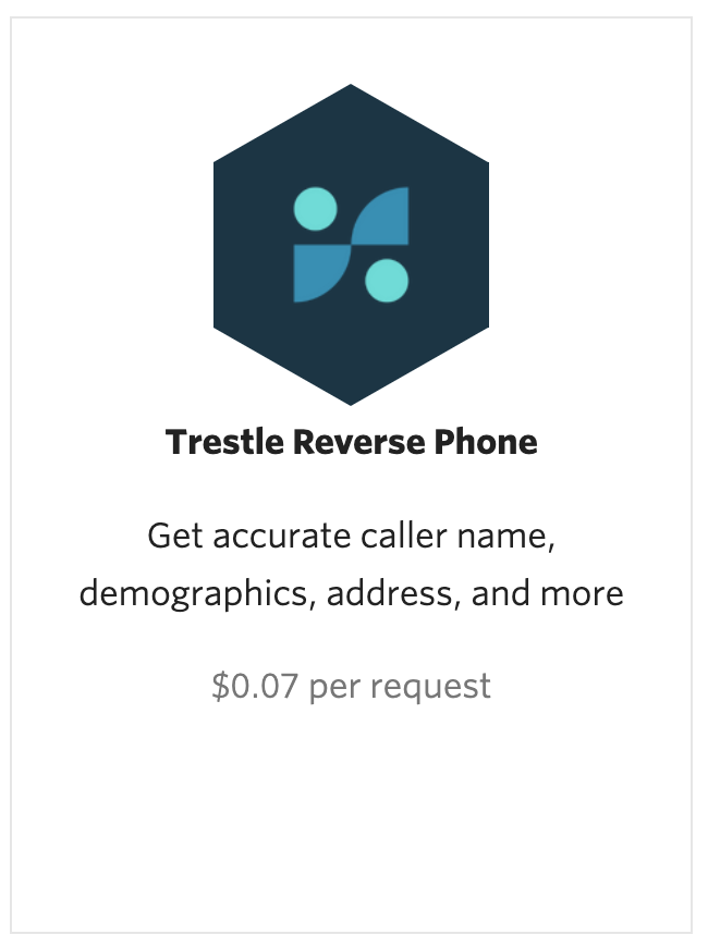 Trestle Reverse Phone icon in Console Marketplace
