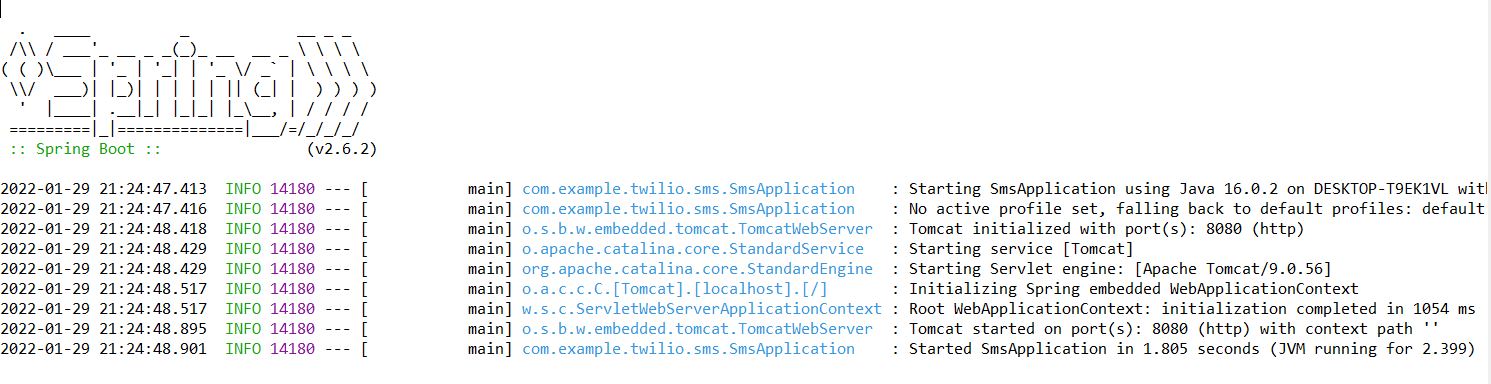 start springboot on the terminal