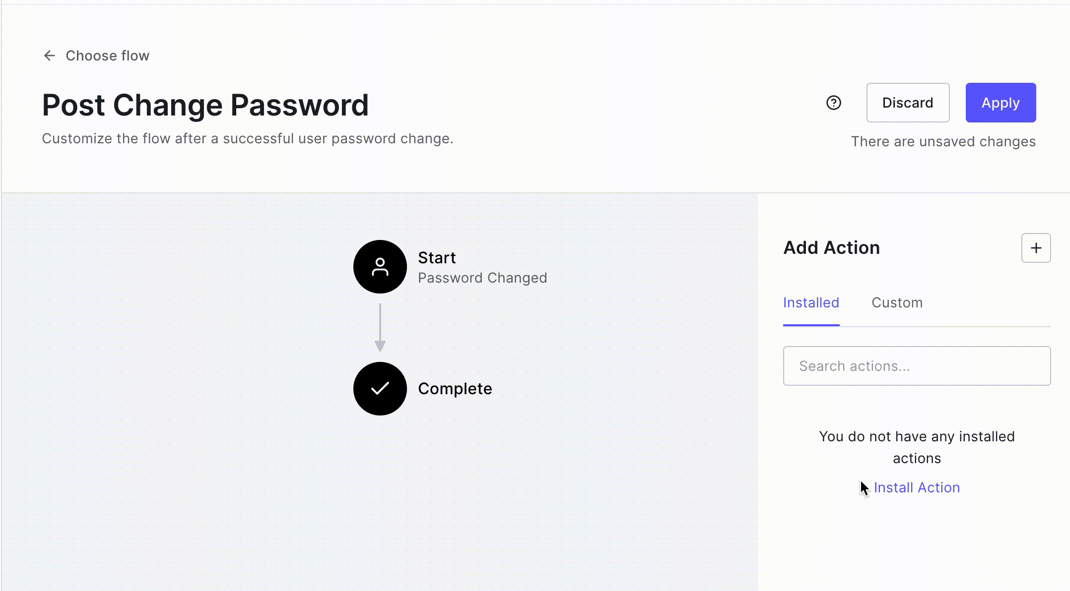 gif of dragging SendGrid API action after password changed trigger