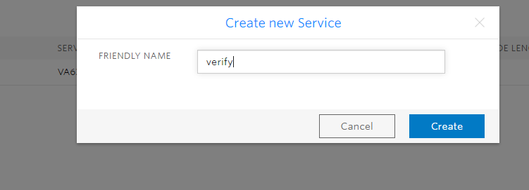 Create a new Twilio Verify Service