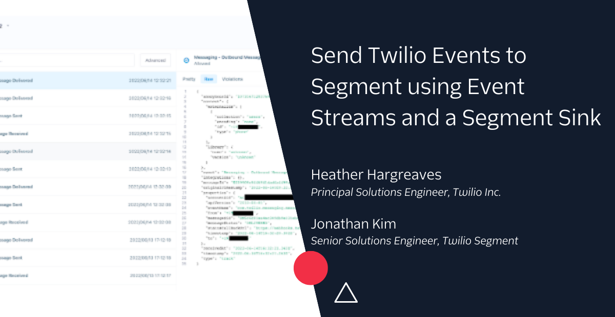 Banner for Send Twilio Events to Segment using Event Streams