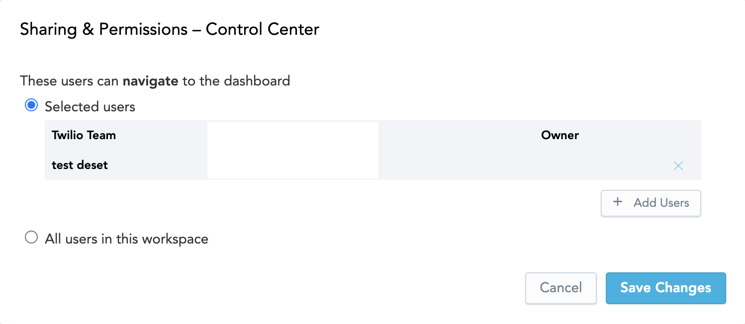 Flex Insights - select user