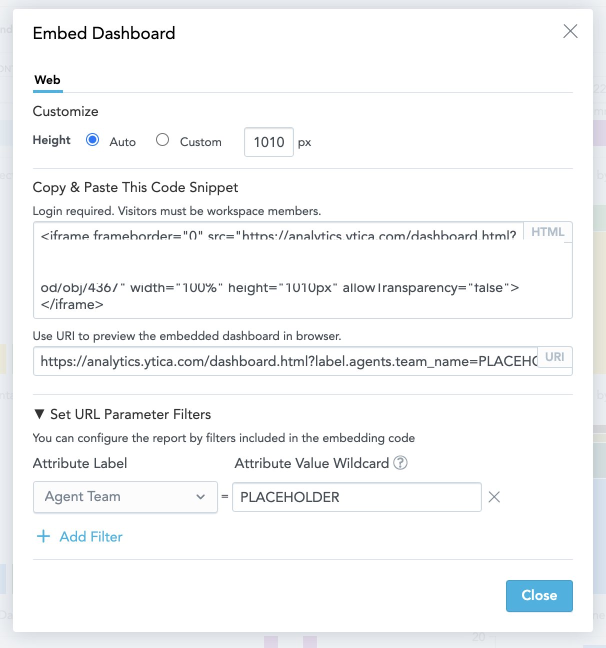 Flex Insights - More embedded dashboard options