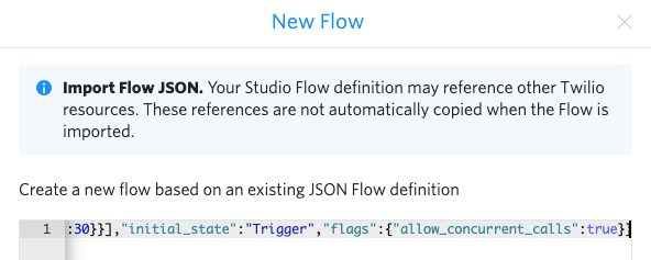 Twilio IVR Builder Copy and Paste your JSON