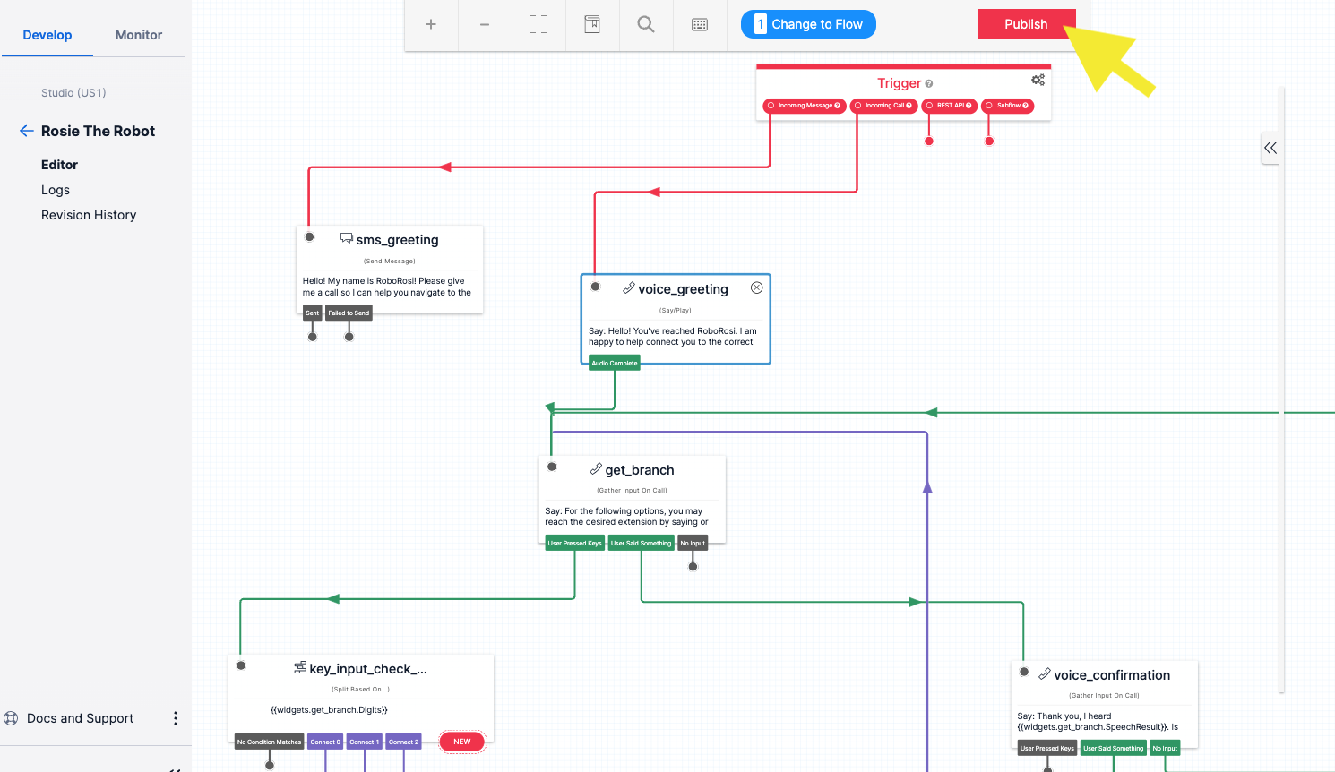 Twilio IVR Builder Overview of new Studio Flow