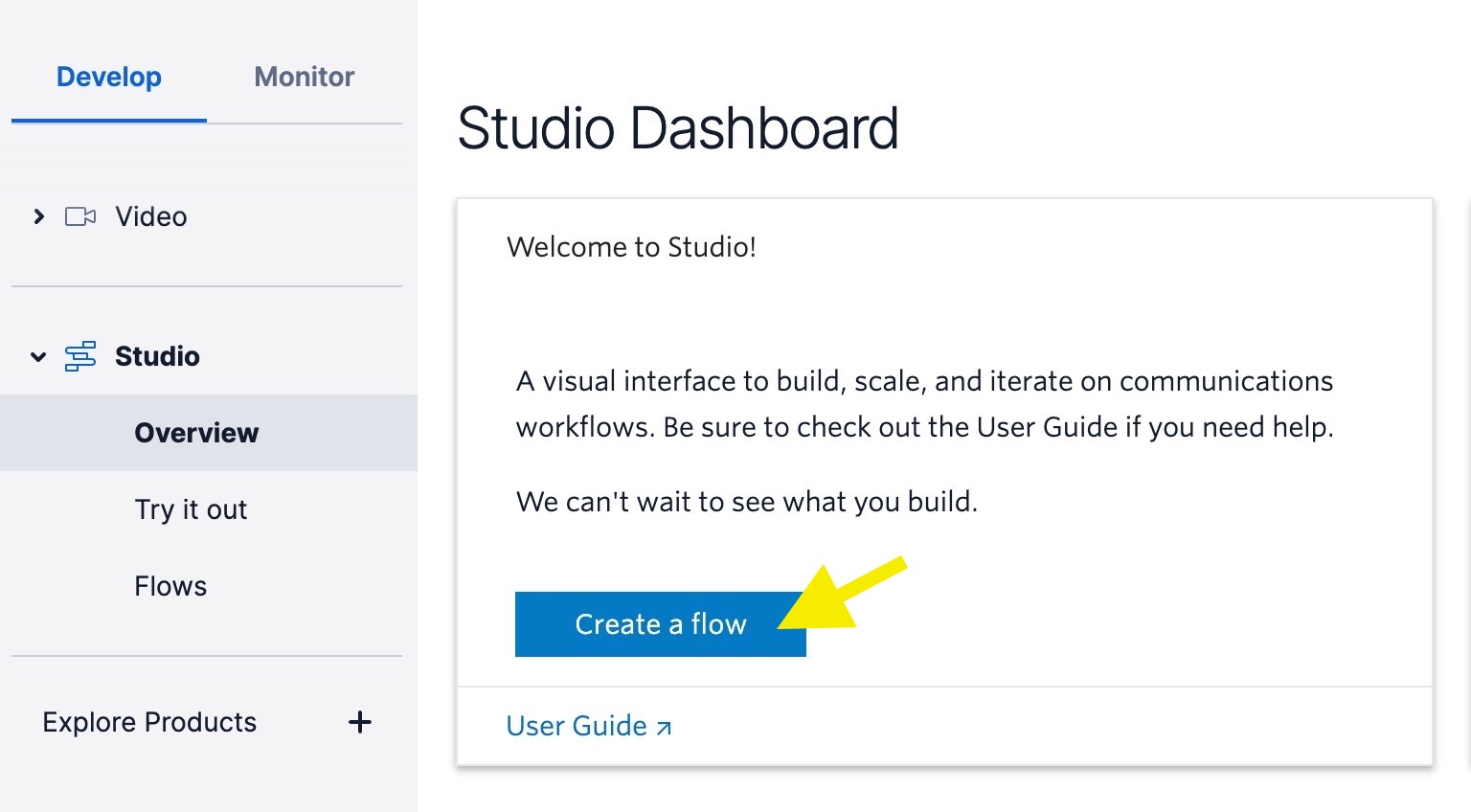 Twilio IVR Builder Create new Studio Flow