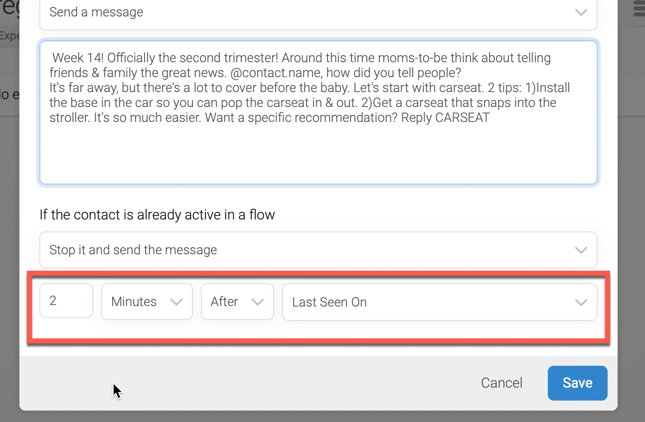 Testing a SMS notification campaign in TextIt