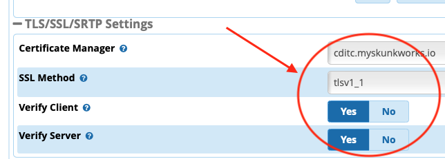 FreePBX SRTP config