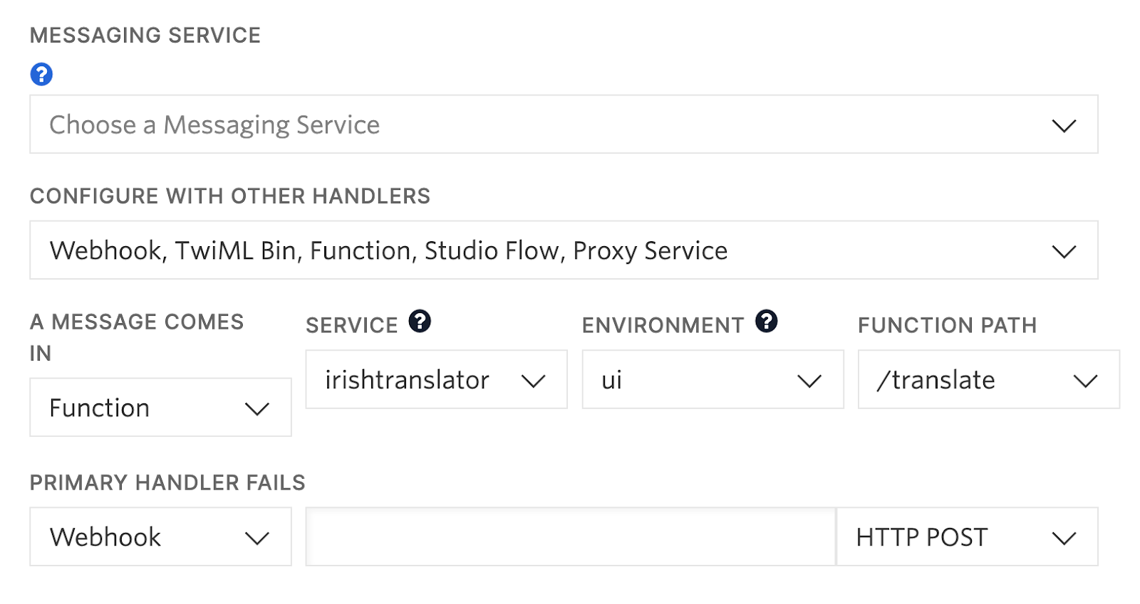 Configure phone number for messaging in console