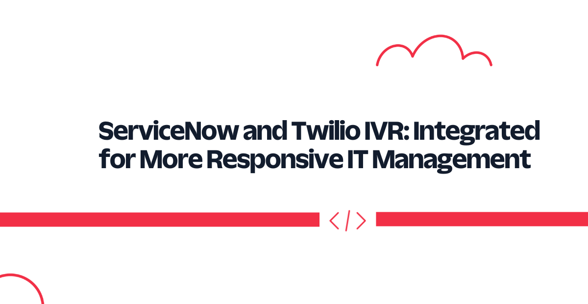 Build more efficient ServiceNow workflows with faster response times with Twilio Event Streams and IVR solutions, ServiceNow, and Amazon Kinesis.