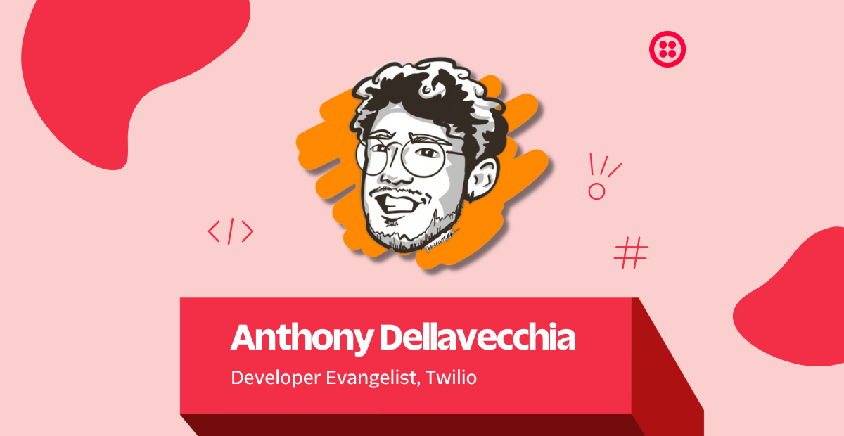 Picture of Me with my job title: developer evangelist