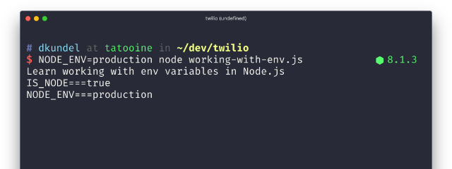 Travailler avec des variables d'environnement en Node.js Travailler avec des variables d'environnement en Node.js