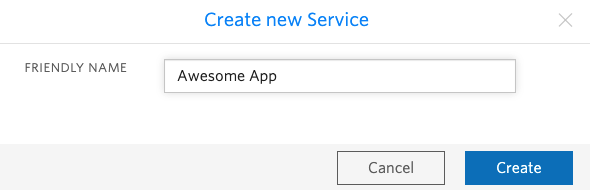 Create new verify service