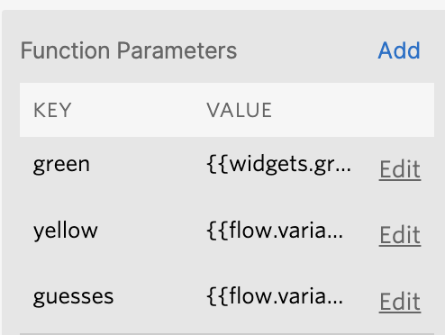 function parameters