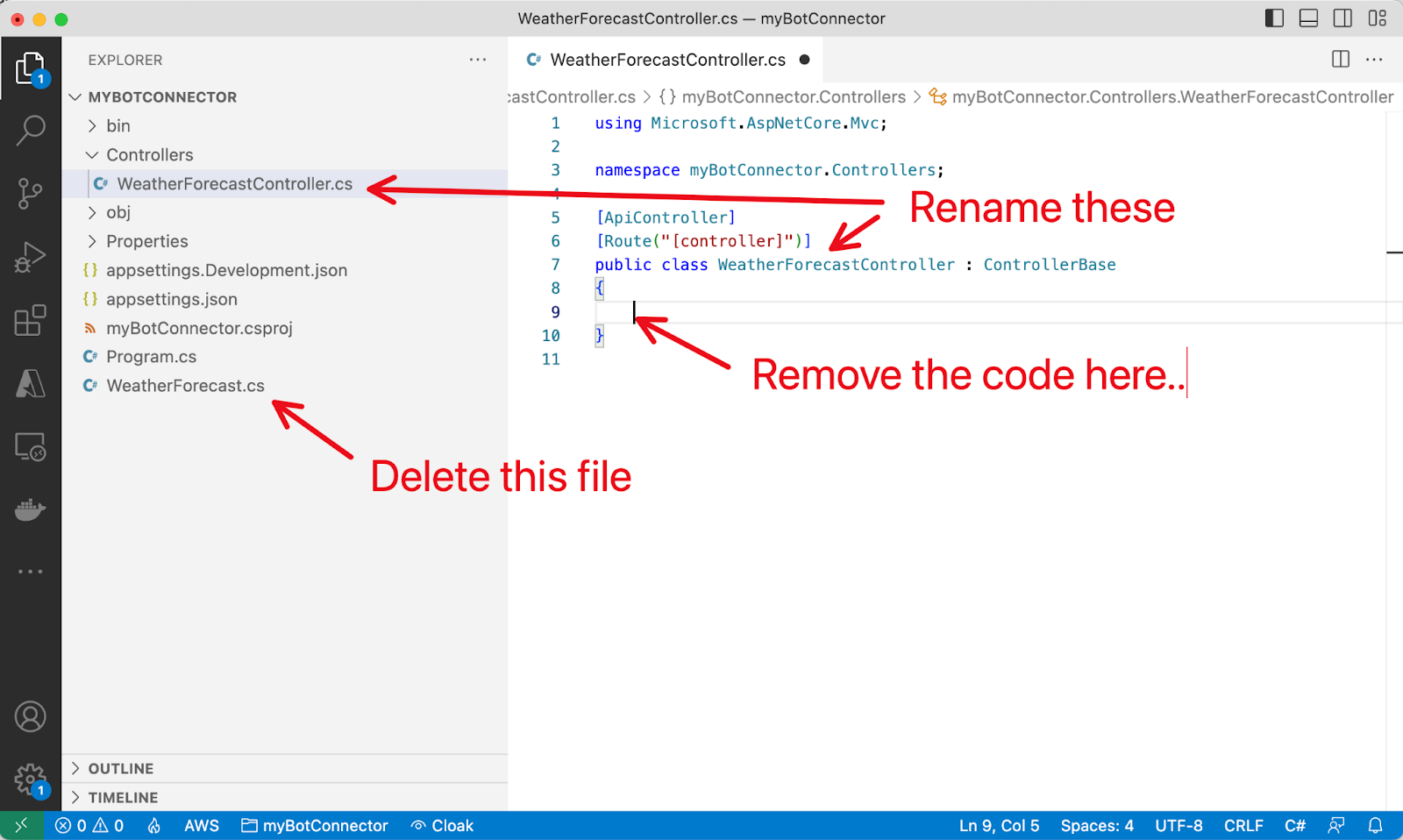 Rename and Remove Unwanted Files and Code