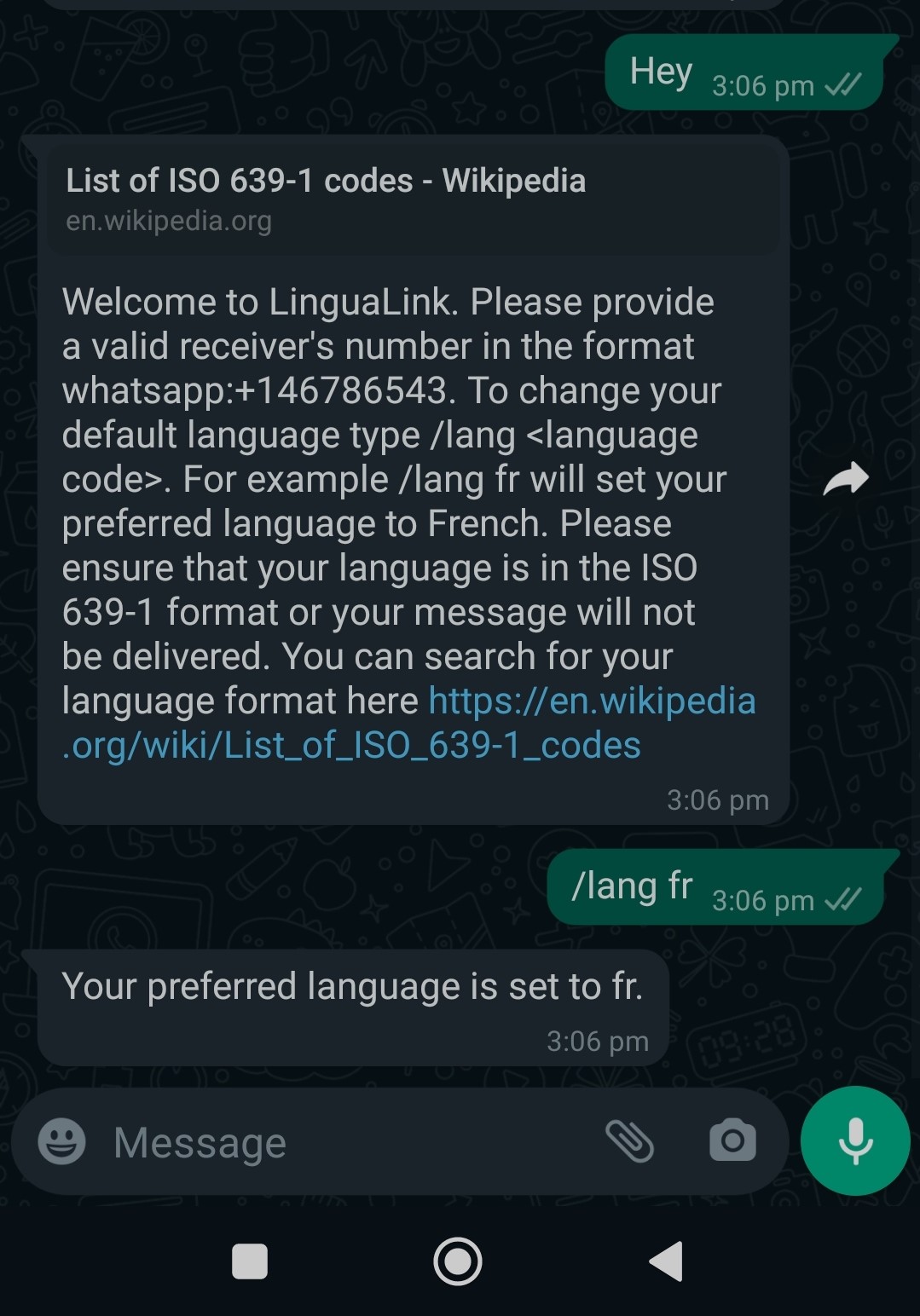 Whatsapp screenshot
