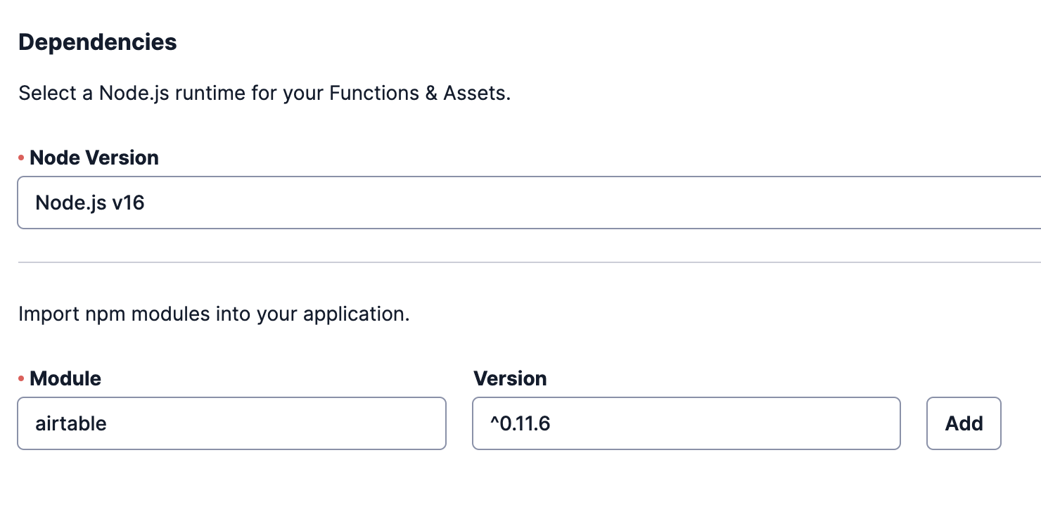 Dependencies in Twilio Functions