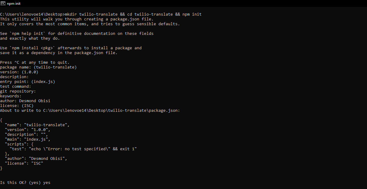 Initializing our project with node package manager