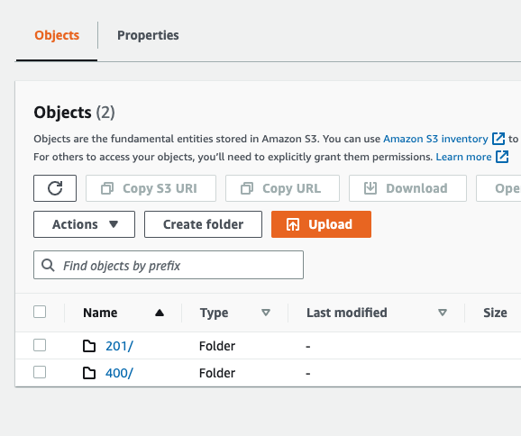 S3 containing API responses from Twilio