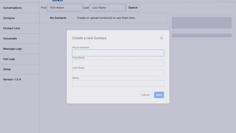 Create a new contact in the CRM for Twilio Extension