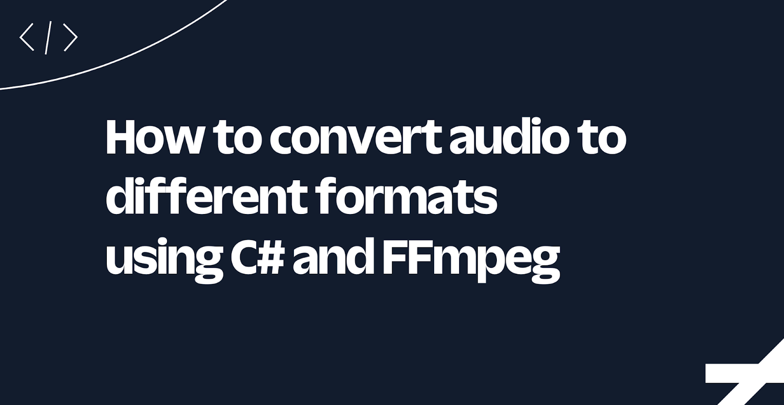 How to convert audio to different formats using C# and FFmpeg