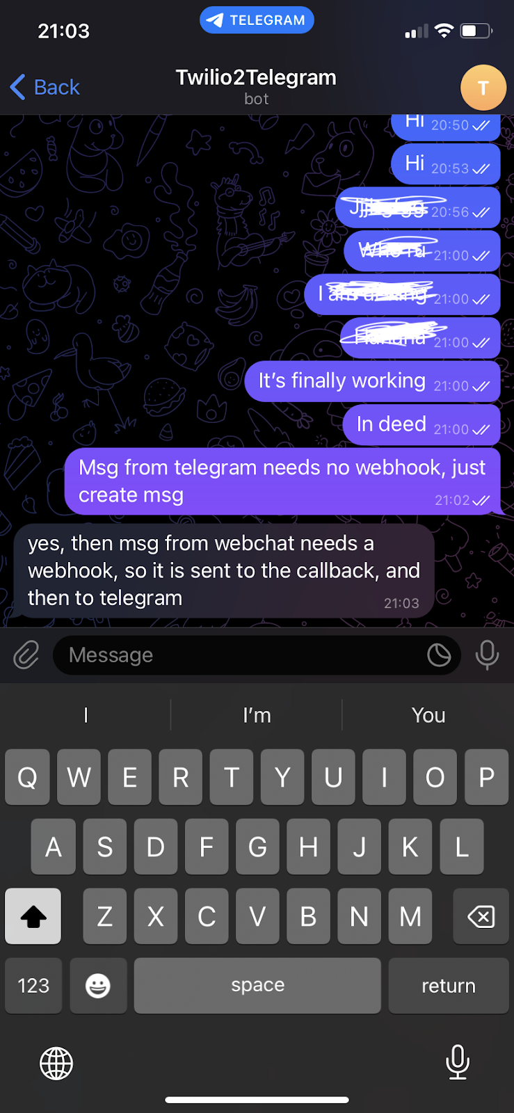 telegram screenshot