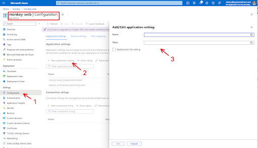 Add application configuration variables