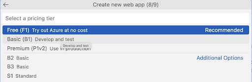 VS Code Create New Web App 8
