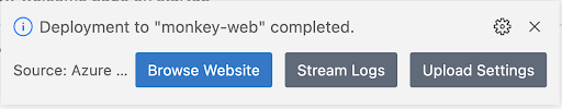 VS Code Deploy to Web Completed
