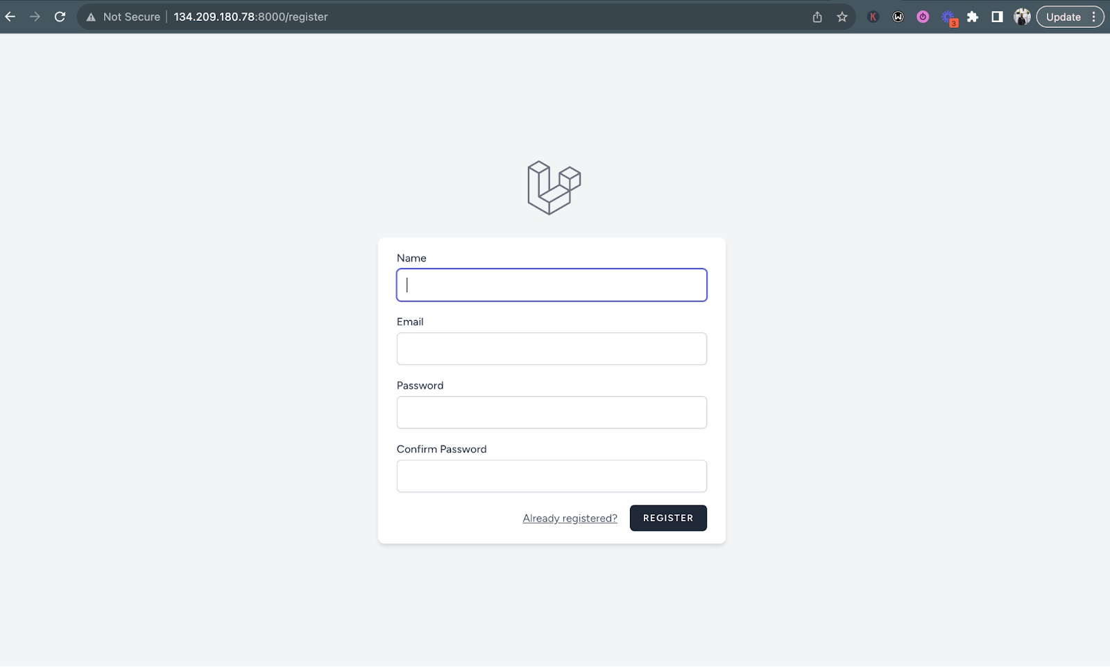Registering a new user with Laravel, when Laravel Breeze is integrated into it.