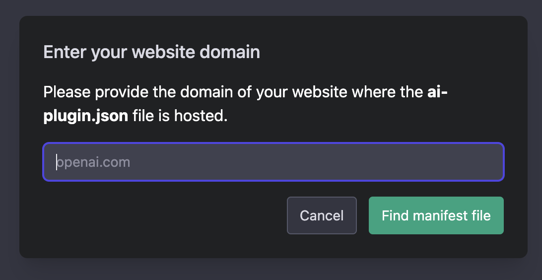 Enter the plugin domain