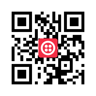 QR Code generated by the FastAPI with a custom watermark in the middle for the provided URL: https://twilio.com