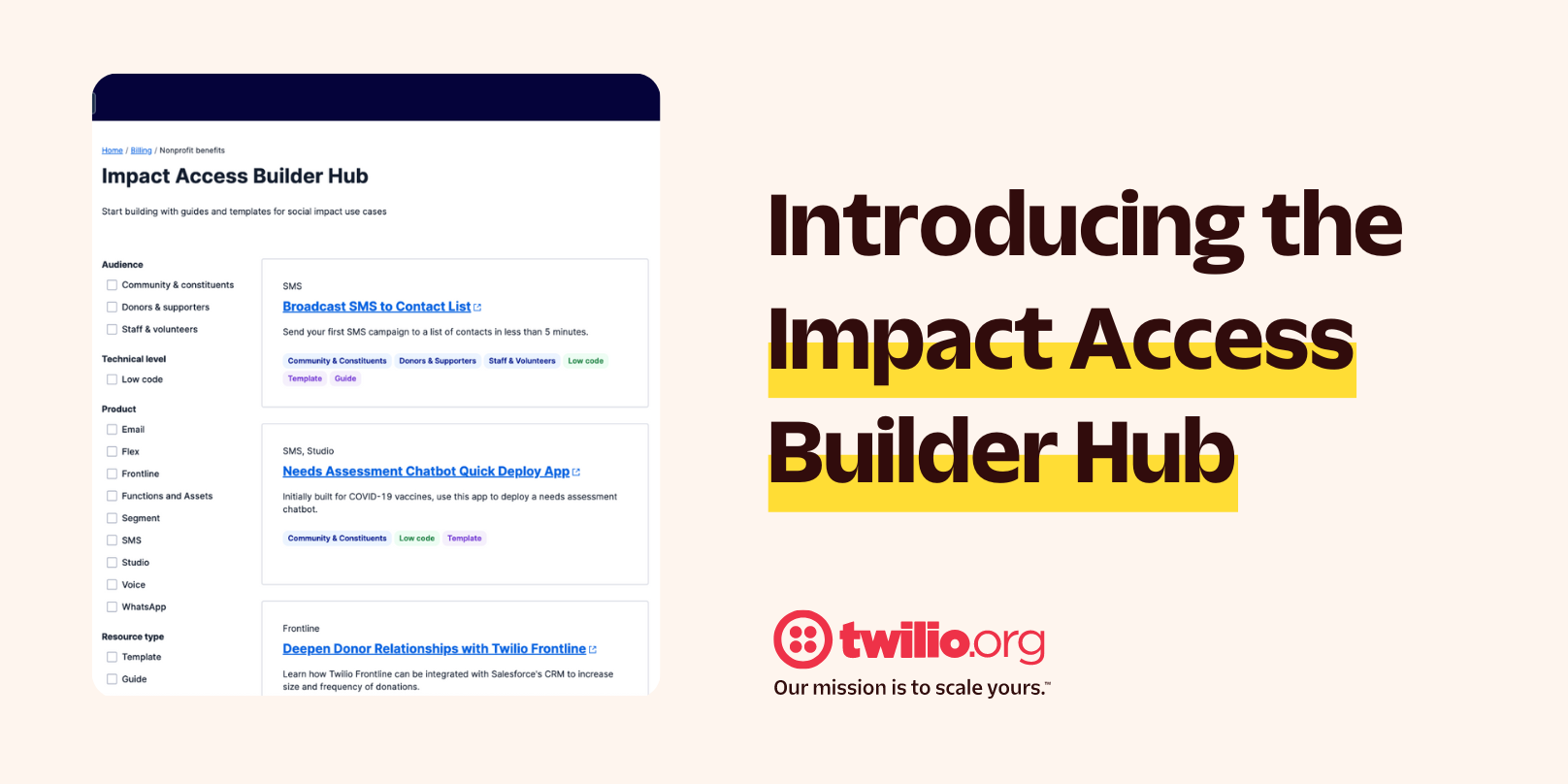 Introducing the Impact Access Builder Hub Introducing the Impact Access Builder Hub