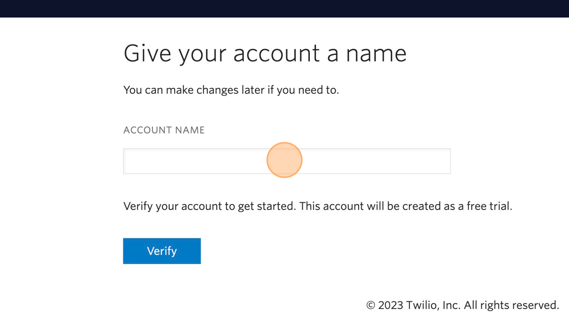 Screenshot of: Create a new Flex Account, it will ask you to provide a name.  It"s typically a good idea to start with an account name mapping to your environment, of the format <project-name_environment_name>  (eg acme_solutions_dev) but in this instance we will go with blog_example