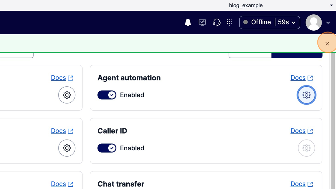 Screenshot of: After Saving your changes, you will see a green banner appear informing you to refresh your browser to see the applied changes. You can now refresh the browser to see the changes.