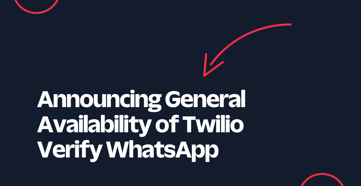 GA Twilio Verify WhatsApp
