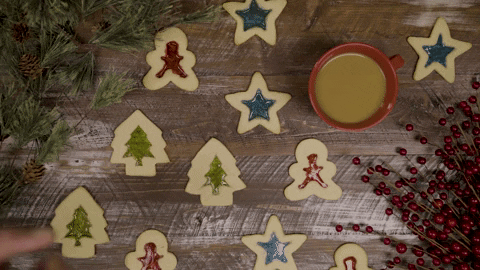 gif of hallmark channel plates of cookies