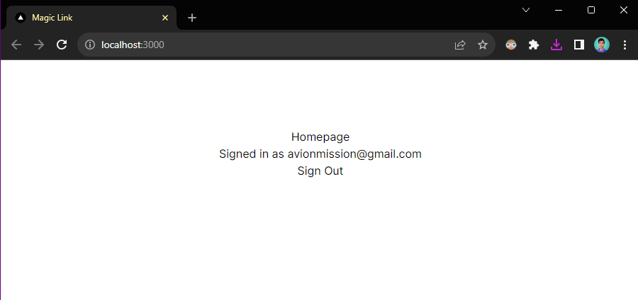 Homepage after logging in.