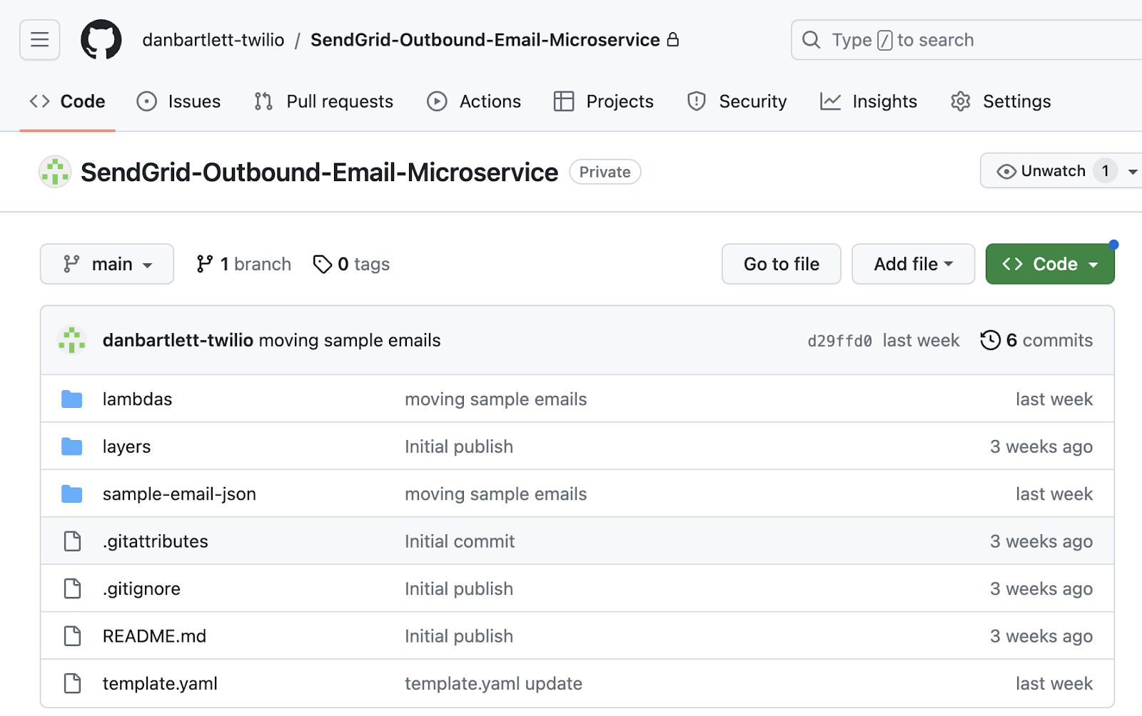 Repo code for AWS microservice to send SendGrid emails