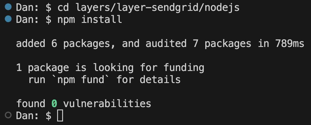Command results in SendGrid microservice