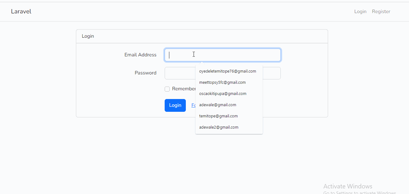 Logging in to the Laravel application as a subscribed user and seeing the Subscribers link appear.