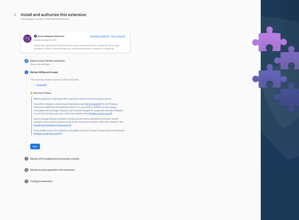 reviewi billing and usage portion of installation process