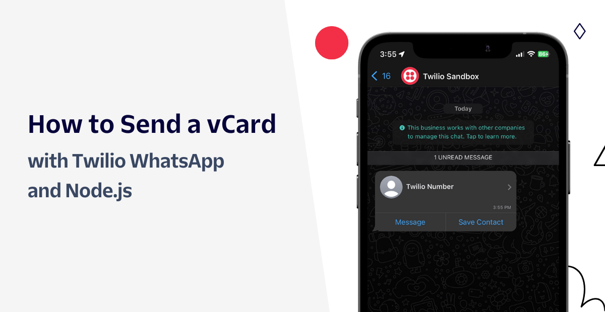 send a vcard with twilio whatsapp and node.js header