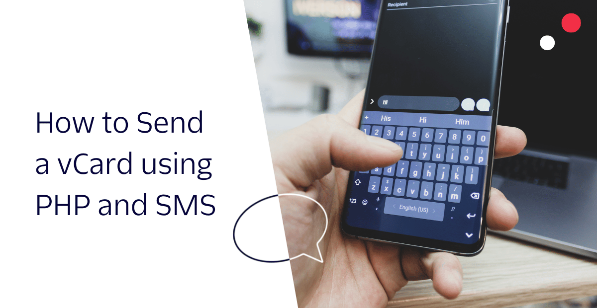 How to Send a vCard using PHP and SMS