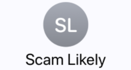 Scam Likely screenshot from a phone
