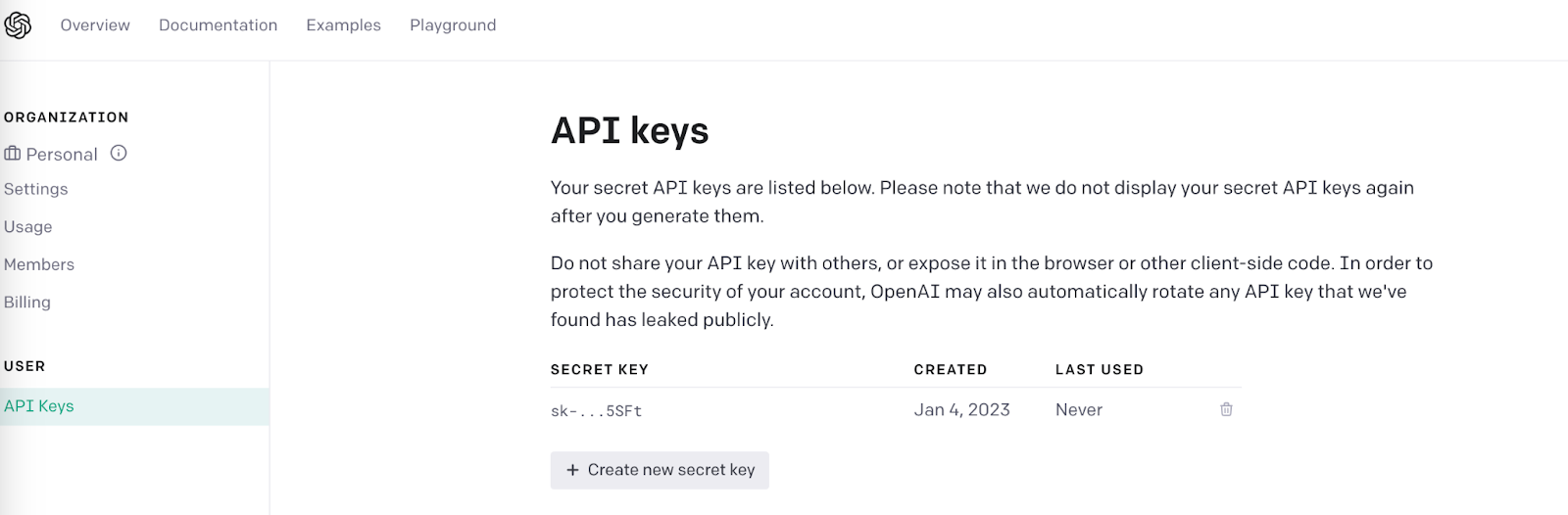 OpenAI API Key