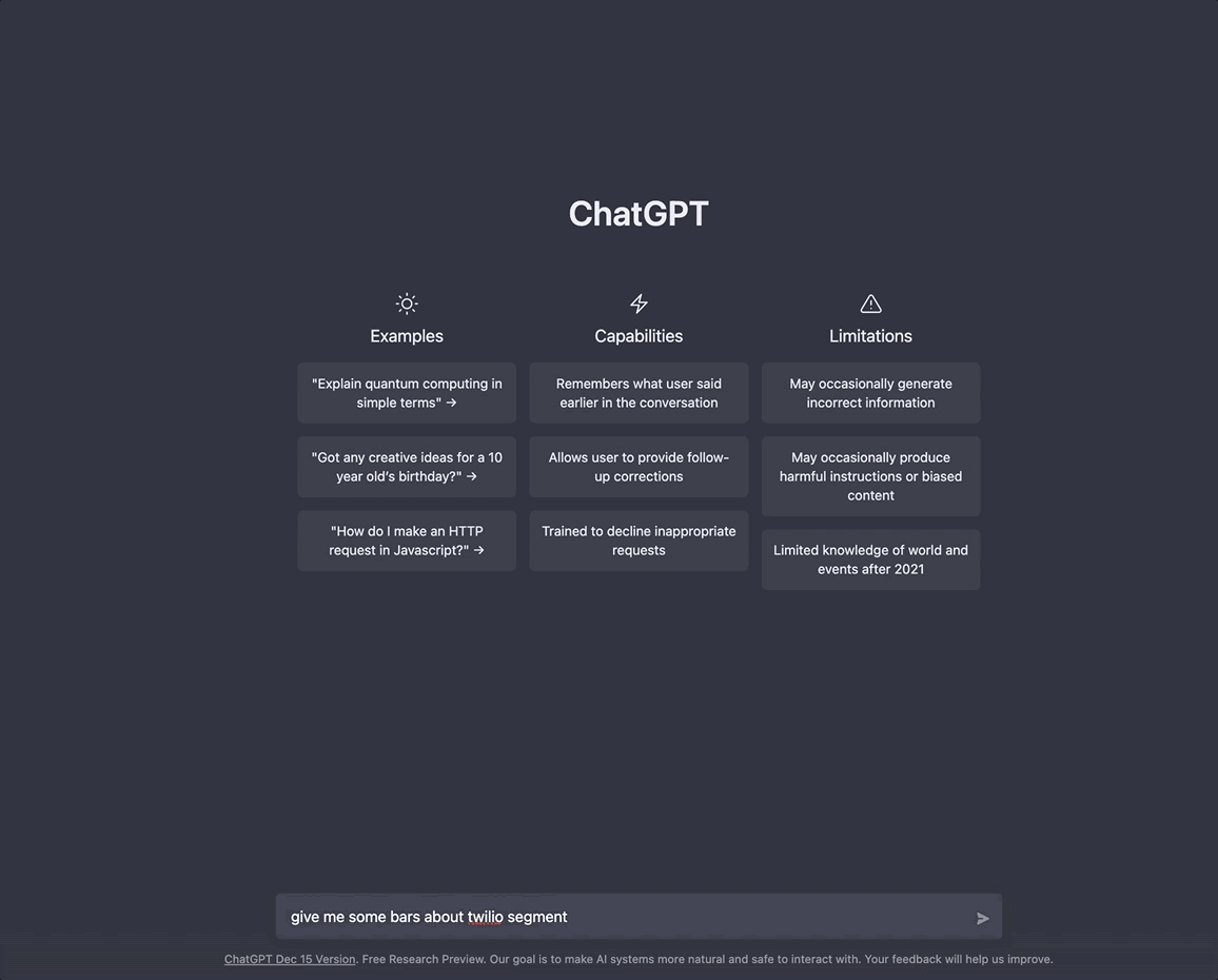 chatGPT chat in the browser